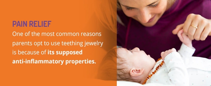 Teething Jewelry Is Used To Provide Pain Relief 