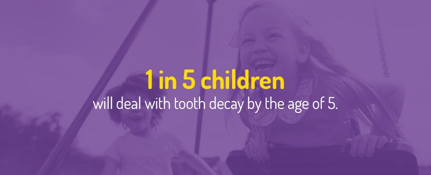 1 in 5 children deal with tooth decay by age 5